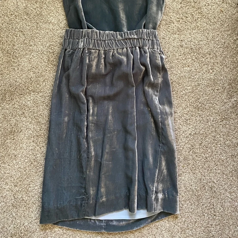 J Crew Sz XS Gray Velvet Top and Skirt 2-Piece Set - Picture 6 of 6
